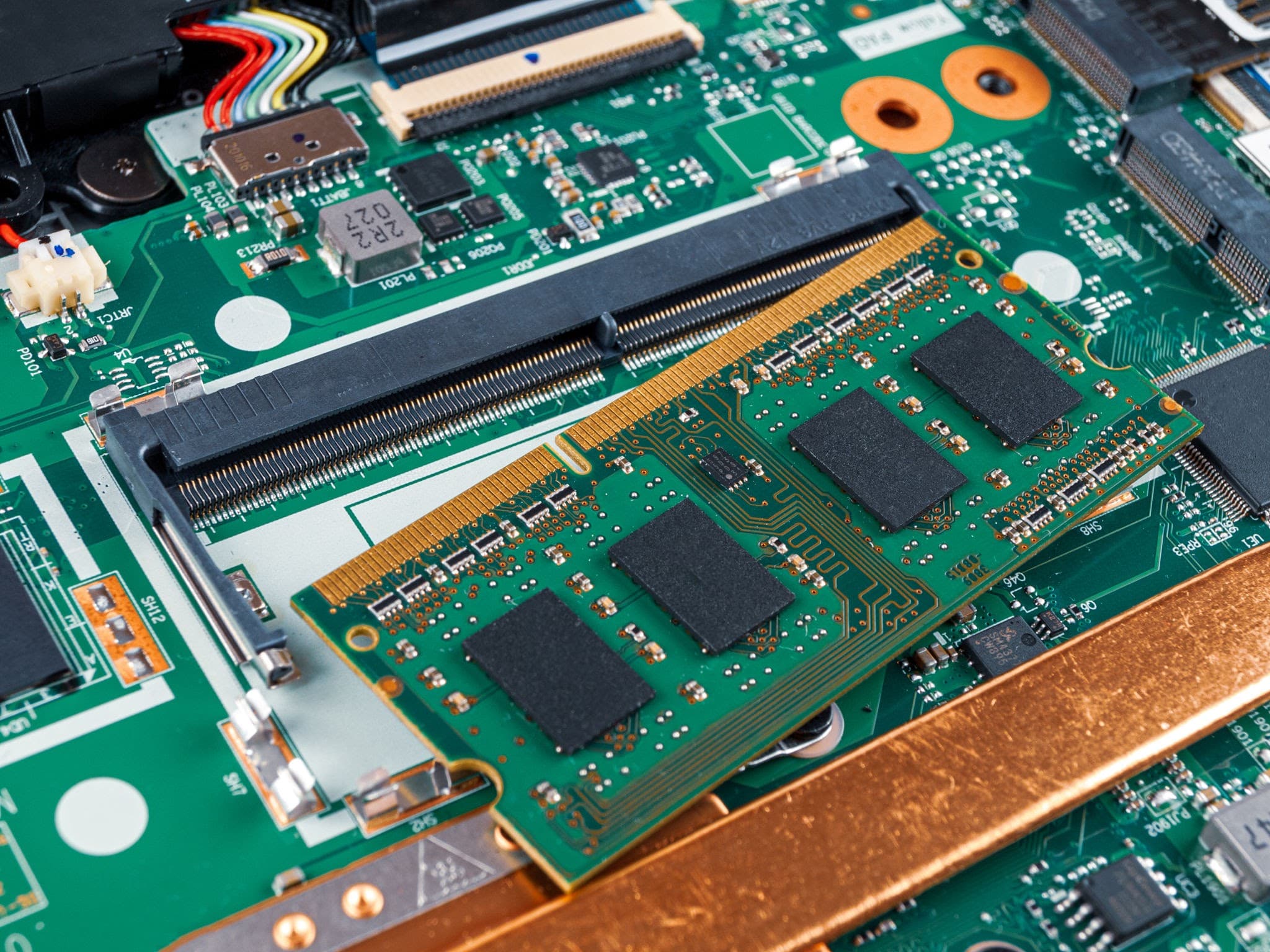 Componentes internos de um notebook